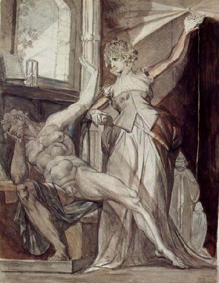 Henry Fuseli Kriemhild and Gunther, oil painting picture